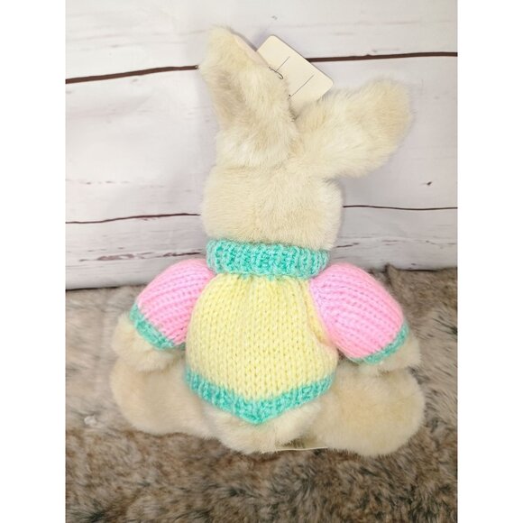 Soft Expressions Easter Bunny Plush‎ Toy With Knit Sweater - Picture 3 of 8